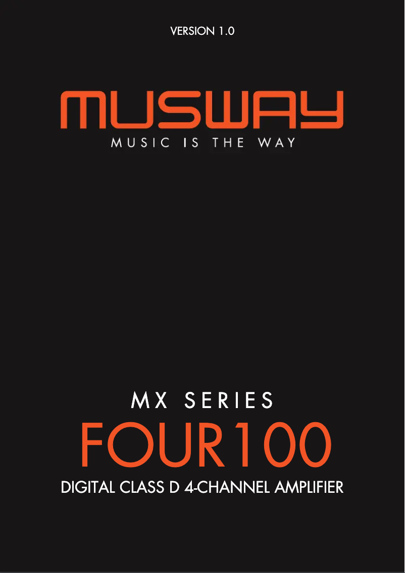 Page n°1 - Manuel utilisateur Musway FOUR100