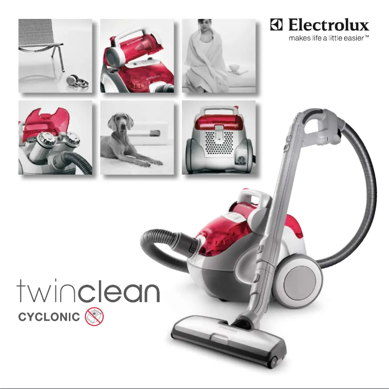 Page 1 de la notice Manuel utilisateur Electrolux Twin clean Z 8211