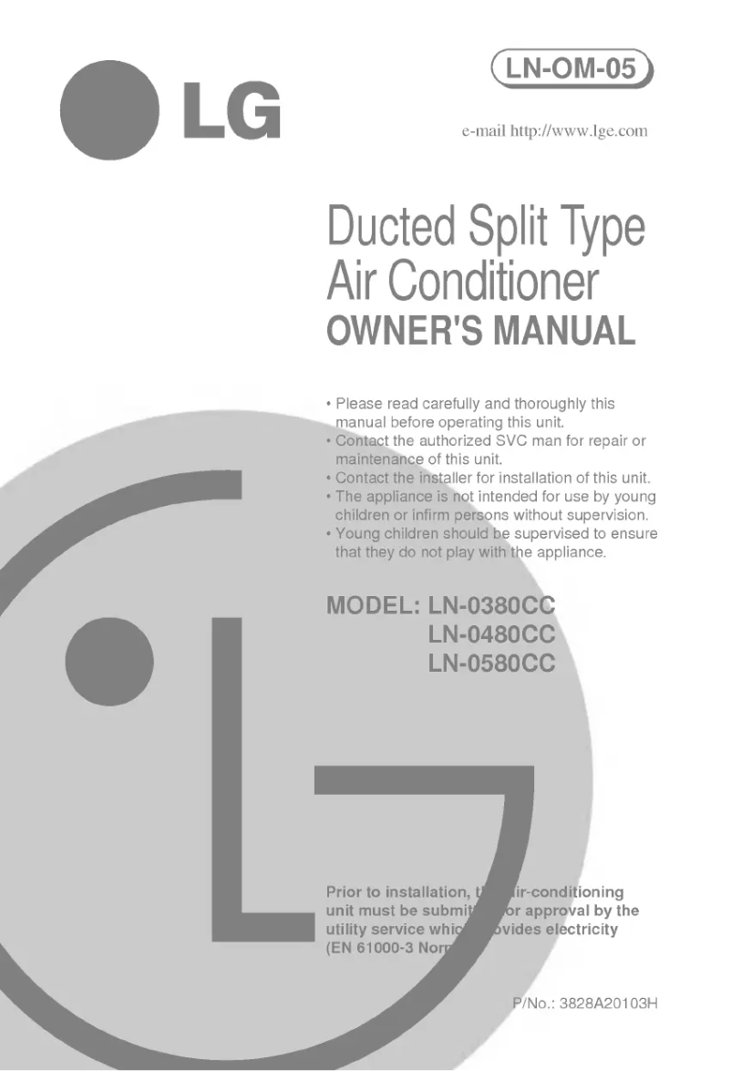 Page 1 de la notice Manuel utilisateur LG LN-0580CC