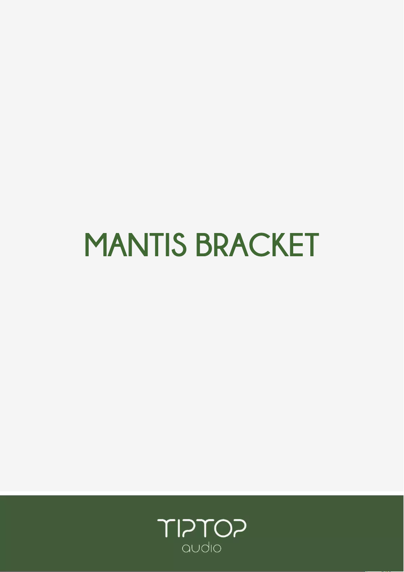 Image de la première page du manuel de l'appareil Mantis