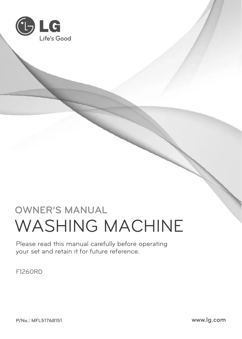 Page 1 de la notice Manuel utilisateur LG F1261RD