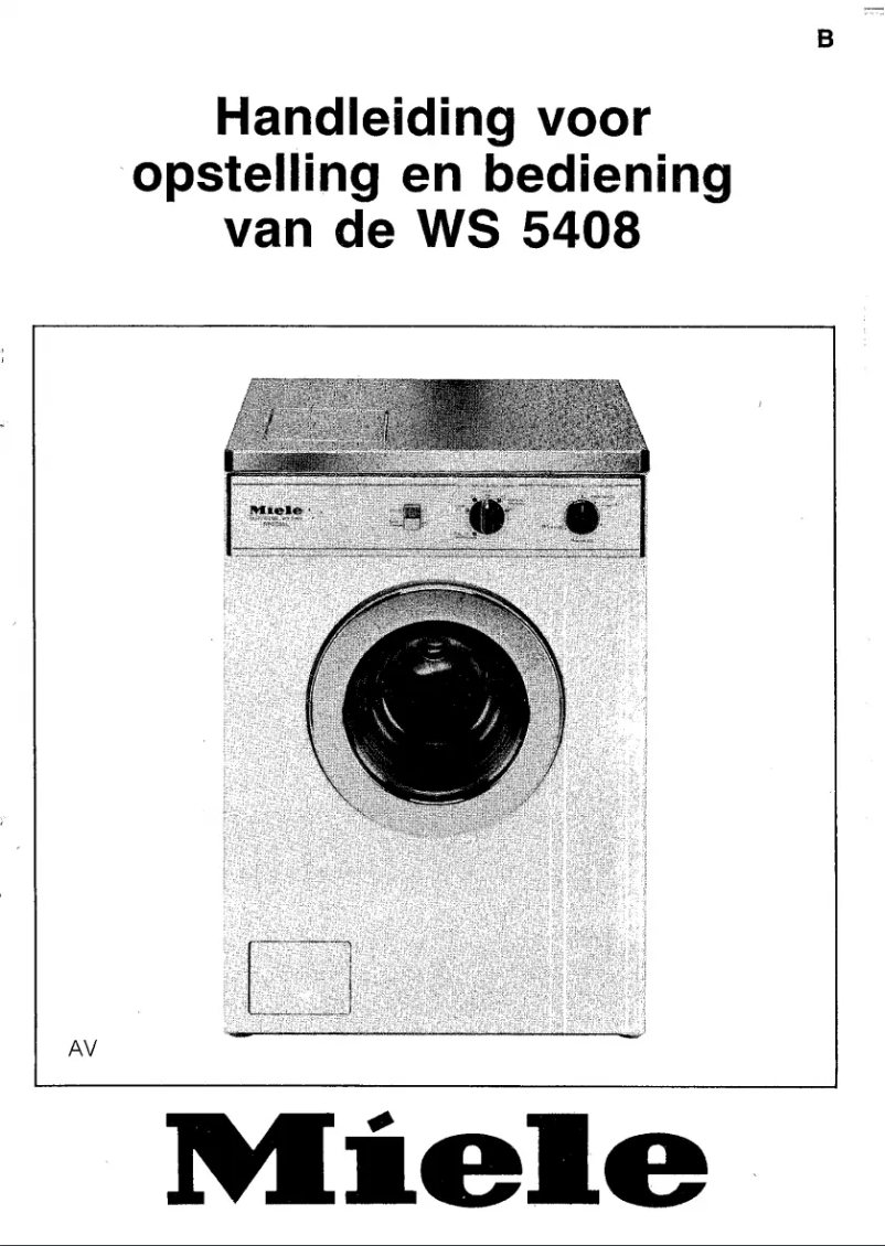 Página 1 del manual Manual de usuario Miele WS 5408