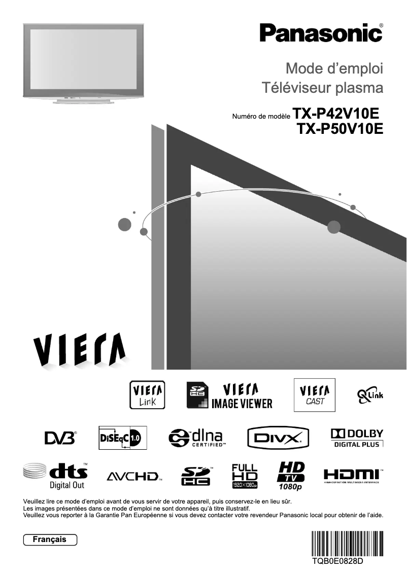 Página 1 del manual Manual de usuario Panasonic Viera TX-P42V10E
