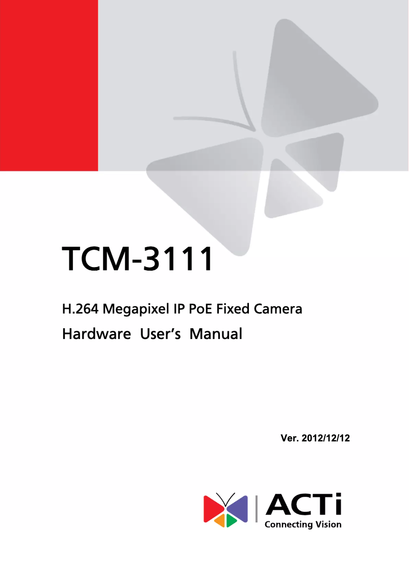 Image de la première page du manuel de l'appareil TCM-3111