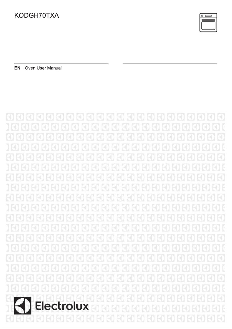 Page n°1 - Manuel utilisateur Electrolux KODGH70TXA