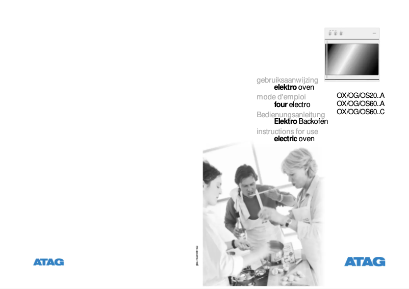 Page 1 de la notice Manuel utilisateur Atag OG2093AL01UU
