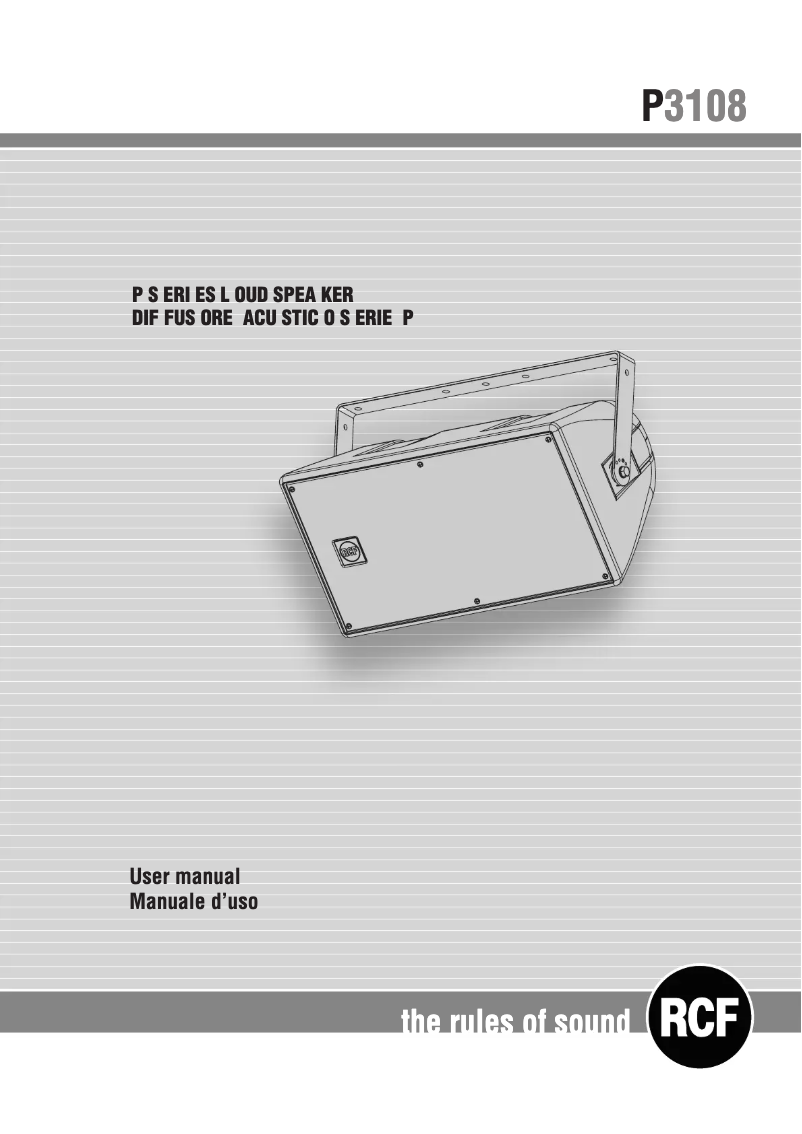 Page 1 de la notice Manuel utilisateur RCF P 3108