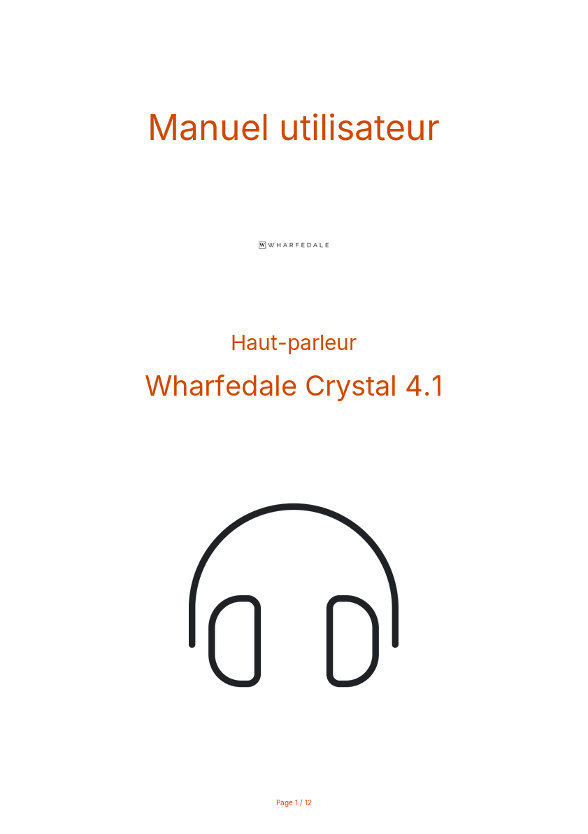 Image de la première page du manuel de l'appareil Crystal 4.1