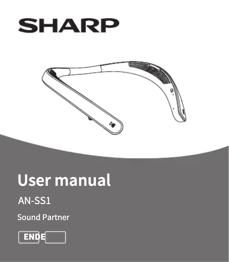 Página 1 del manual Manual de usuario Sharp AN-SS1