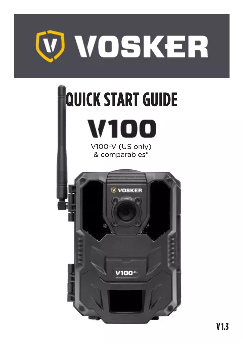 Image de la première page du manuel de l'appareil V100