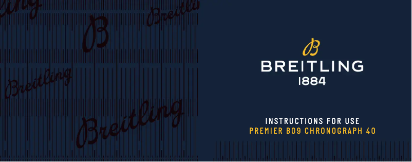 Page n°1 - Manuel utilisateur Breitling Premier B09 Chronograph 40