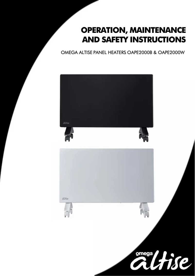 Page n°1 - Manuel utilisateur Omega Altise OAPE2000B