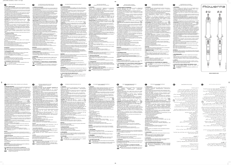 Page 1 de la notice Manuel utilisateur Rowenta CF3312