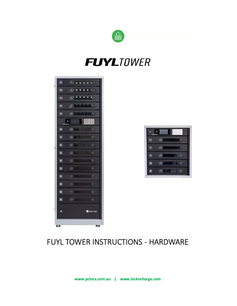 Page 1 de la notice Manuel utilisateur Lockncharge FUYL Tower 15