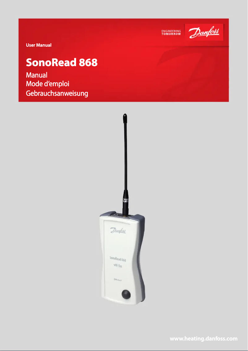 Page 1 de la notice Manuel utilisateur Danfoss SonoRead 868