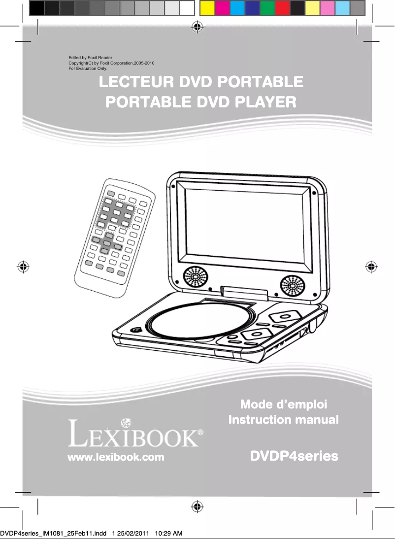 Page 1 de la notice Manuel utilisateur Lexibook DVDP4DP