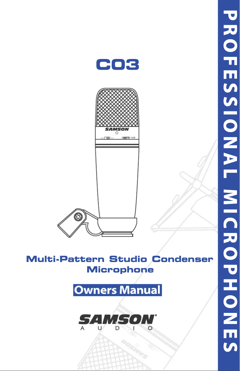 Page 1 de la notice Manuel utilisateur Samson C03