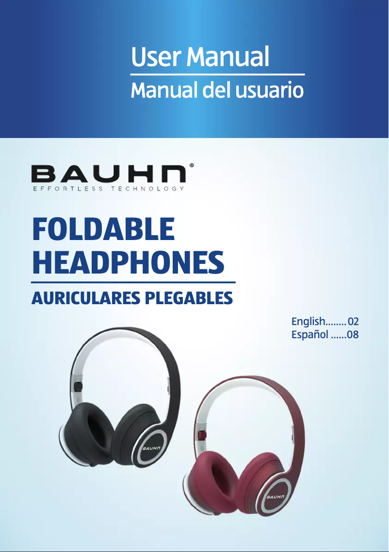 Page n°1 - Manuel utilisateur Bauhn Foldable Headphones LH20