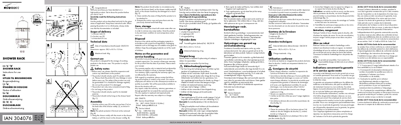 Page n°1 - Manuel utilisateur Miomare IAN 304076