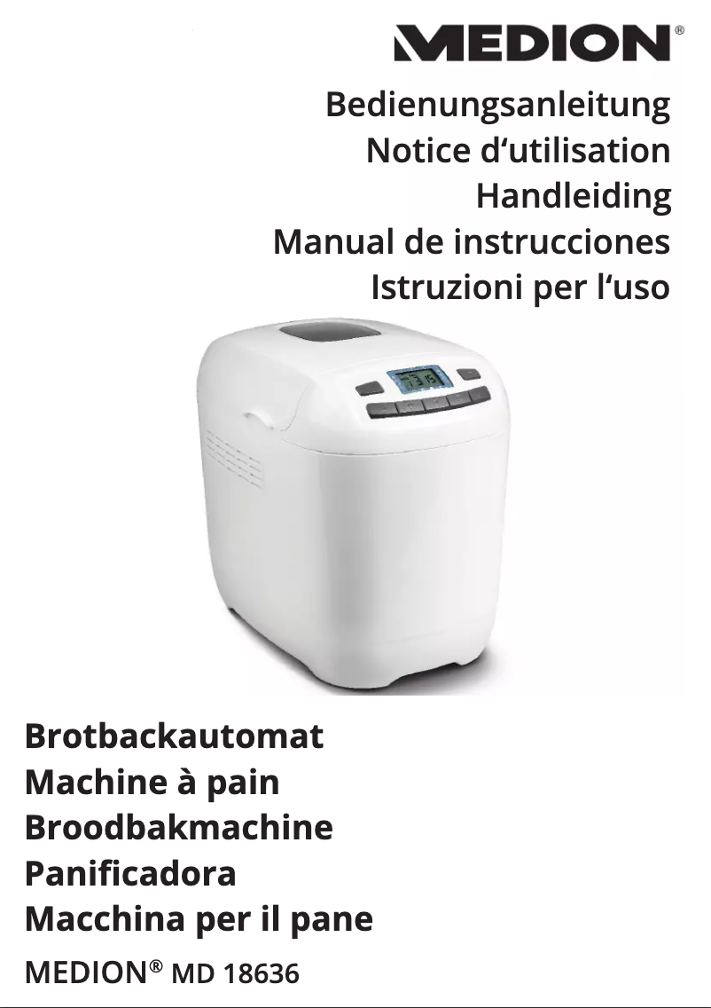 Page 1 de la notice Manuel utilisateur Medion MD 18636