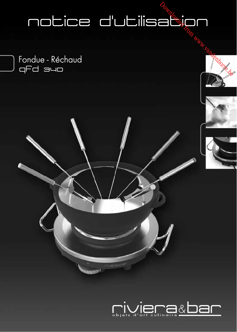 Page n°1 - Manuel utilisateur Riviera & Bar QFD340