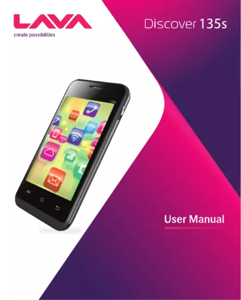 Page 1 de la notice Manuel utilisateur Lava Discover 135s