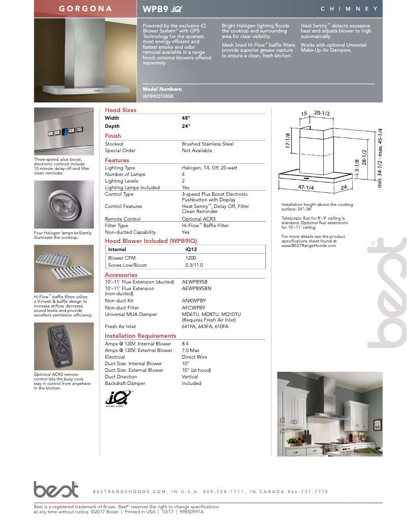 Page n°1 - Mode d'emploi Best Gorgona WPB9IQT48SB