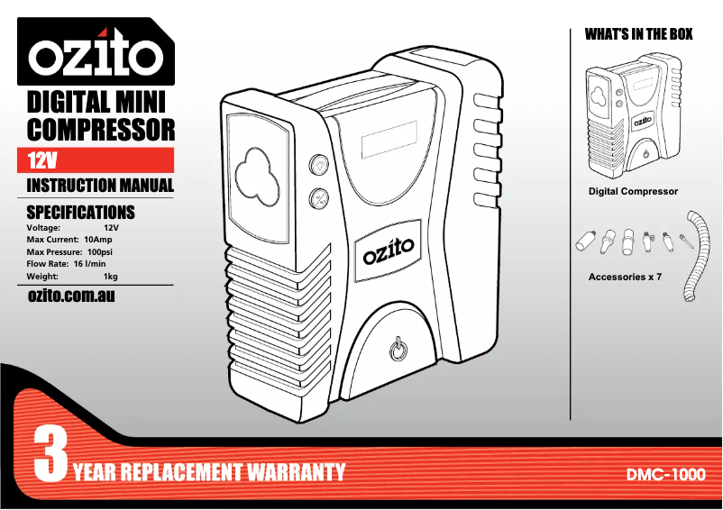 Image de la première page du manuel de l'appareil DMC-1000