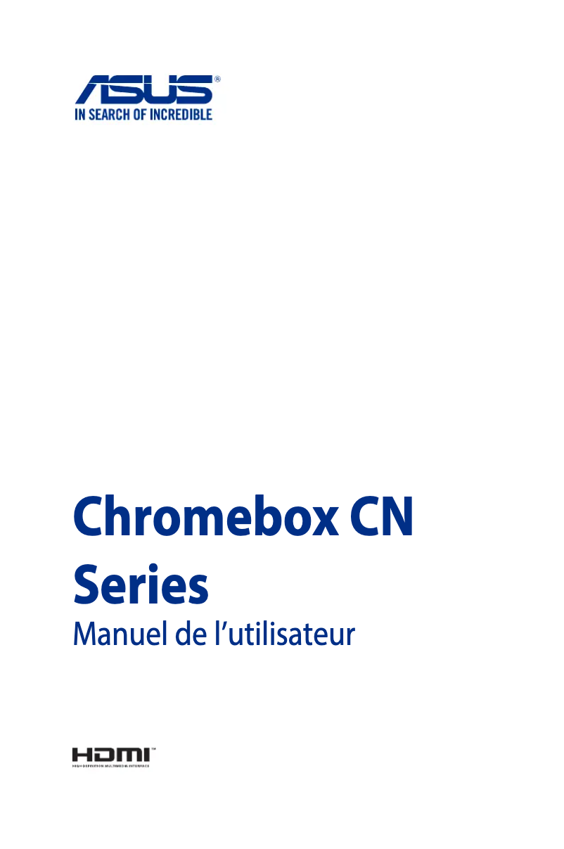 Page 1 de la notice Manuel utilisateur Asus CHROMEBOX-M014U