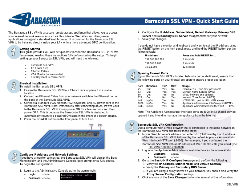 Page n°1 - Manuel utilisateur Barracuda Networks SSL VPN 180