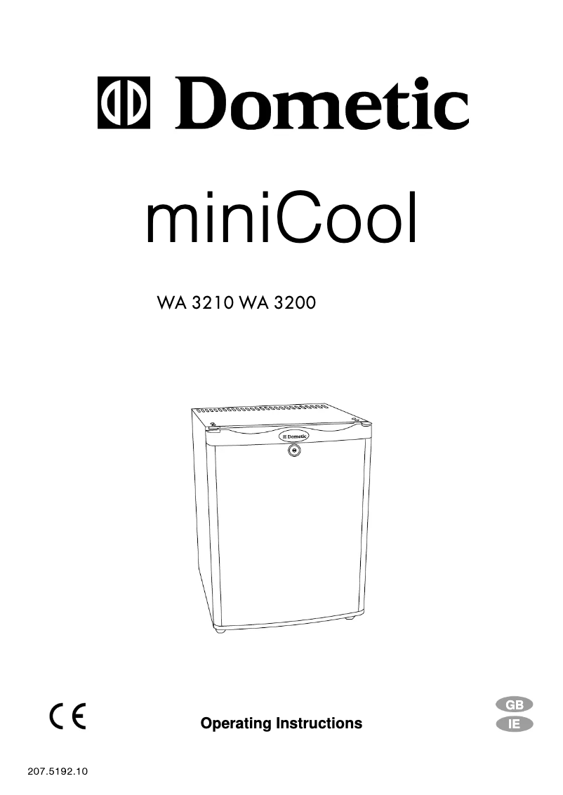 Page 1 de la notice Manuel utilisateur Dometic WA 3200