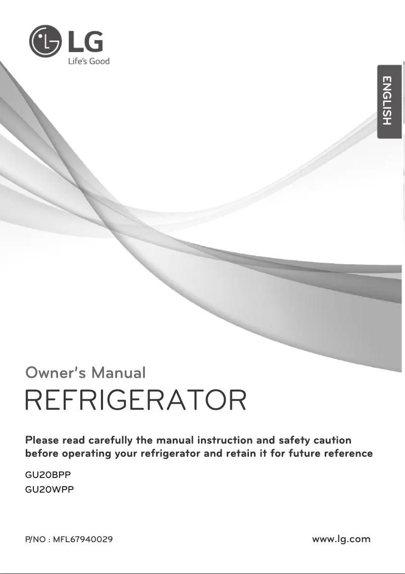 Page 1 de la notice Manuel utilisateur LG GU20WPP