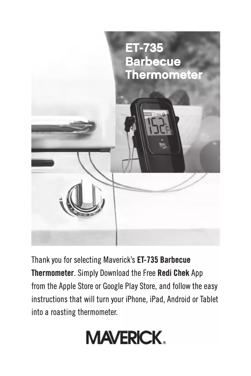 Page 1 de la notice Manuel utilisateur Maverick ET-735