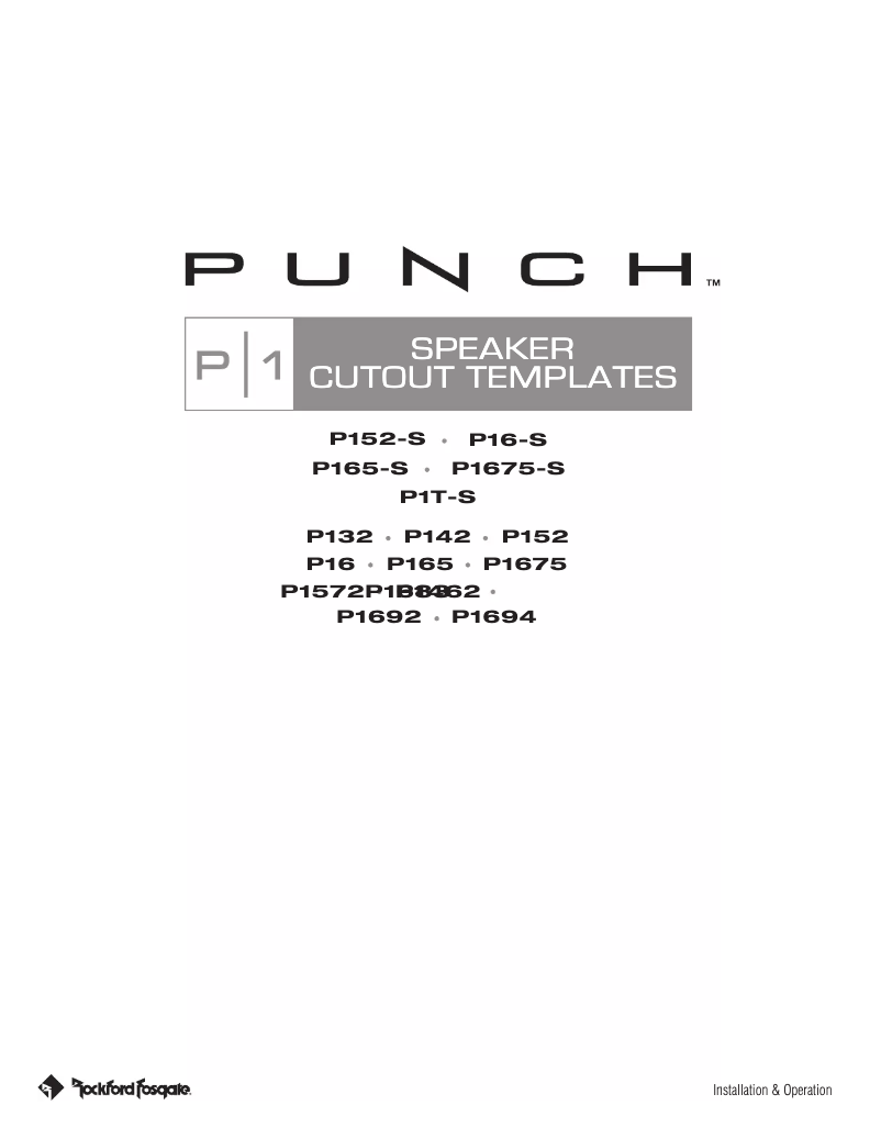 Image de la première page du manuel de l'appareil Punch P132