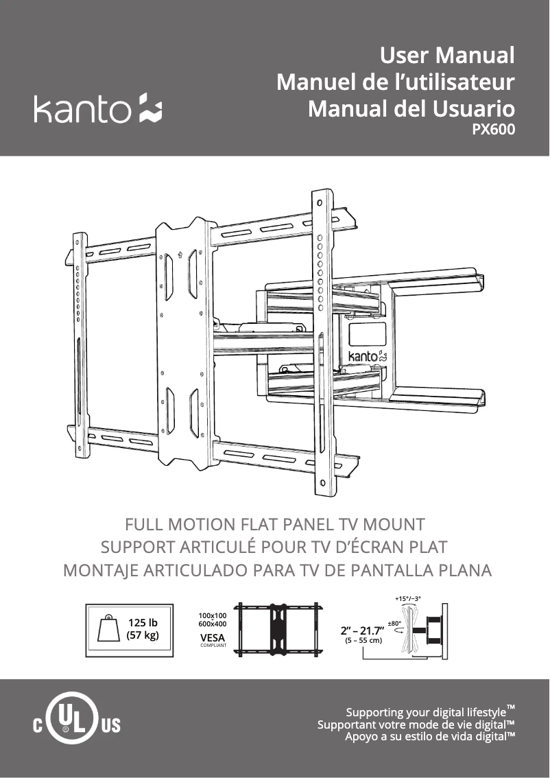 Page n°1 - Manuel utilisateur Kanto PX600