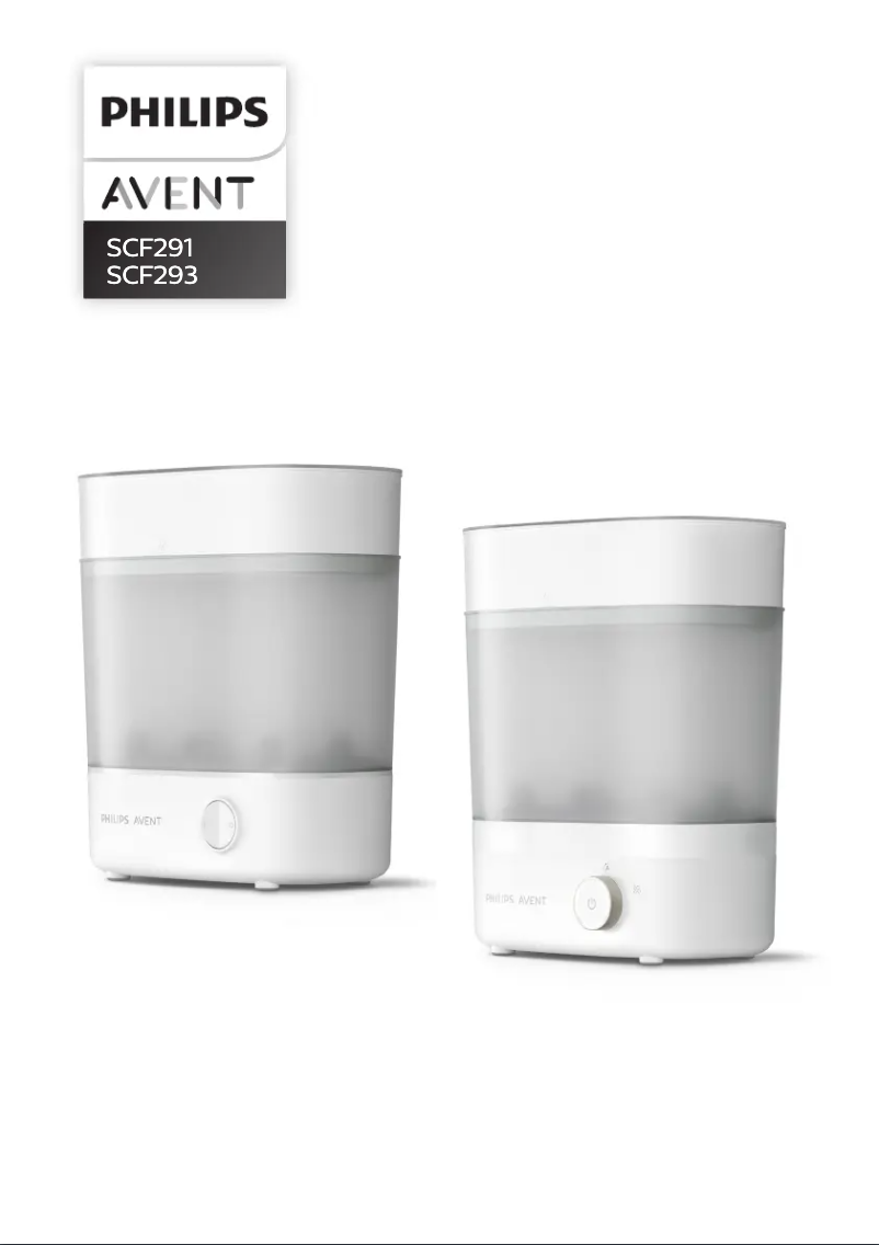 Image de la première page du manuel de l'appareil Avent SCF293