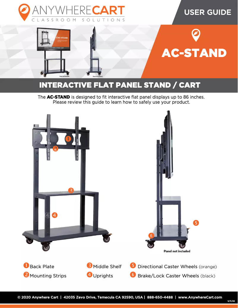Page n°1 - Manuel utilisateur Anywhere Cart AC-STAND