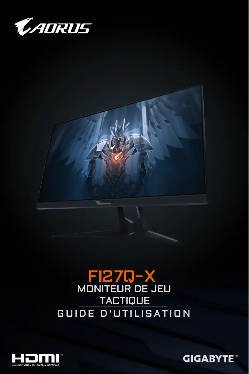 Image de la première page du manuel de l'appareil AORUS FI27Q-X