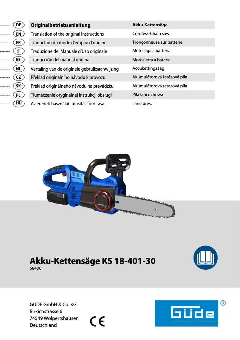 Imagen de la primera página del manual del dispositivo KS 18-401-30