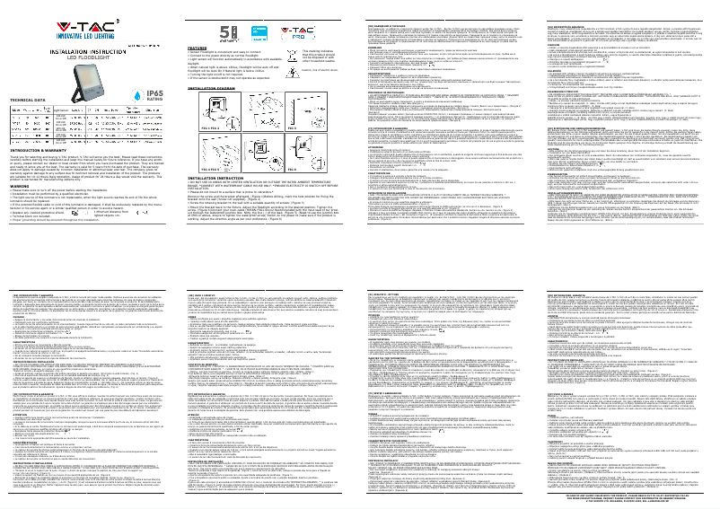 Page 1 de la notice Manuel utilisateur V-TAC VT-37S