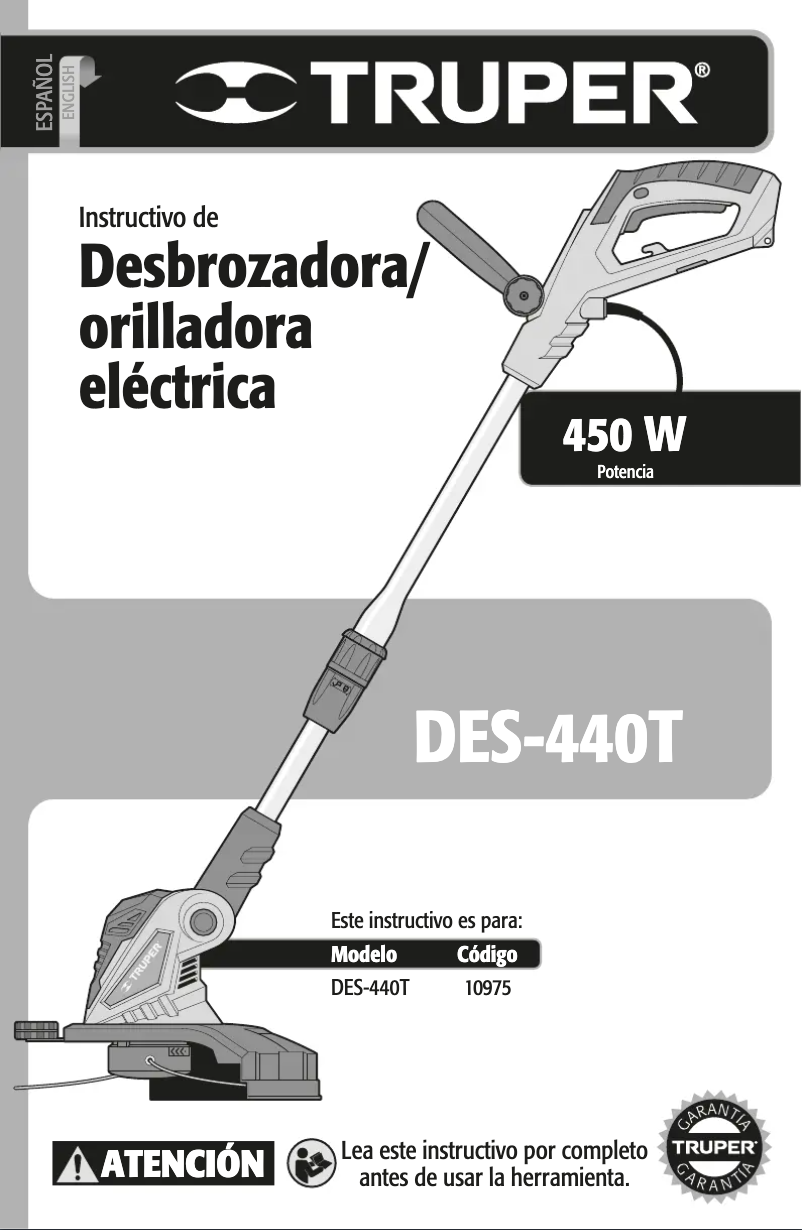 Image de la première page du manuel de l'appareil DES-440T