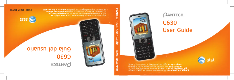 Page n°1 - Manuel utilisateur Pantech C630