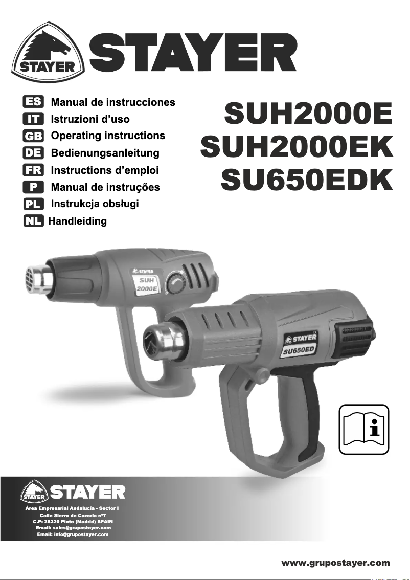 Page 1 de la notice Manuel utilisateur Stayer SUH 2000 E