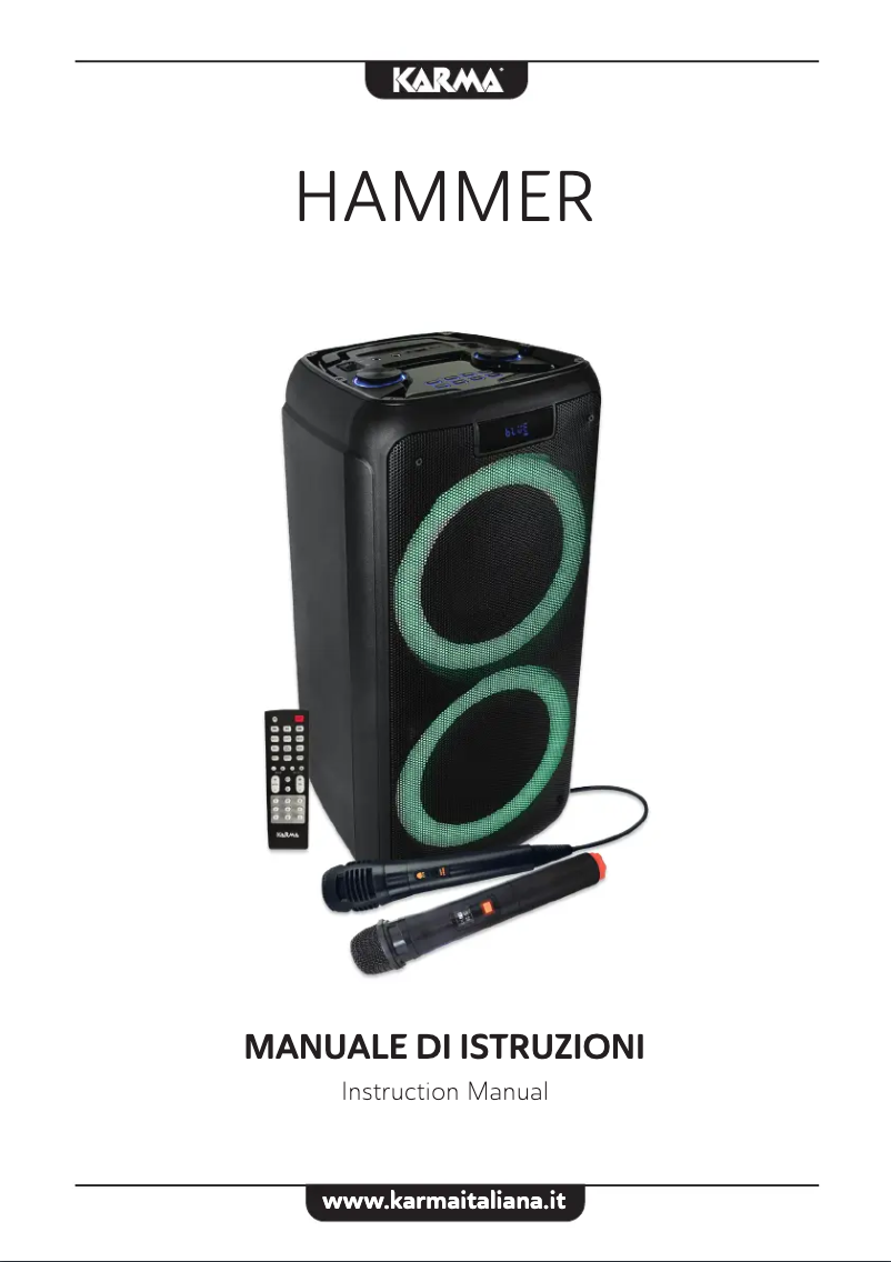 Page 1 de la notice Manuel utilisateur Karma HAMMER