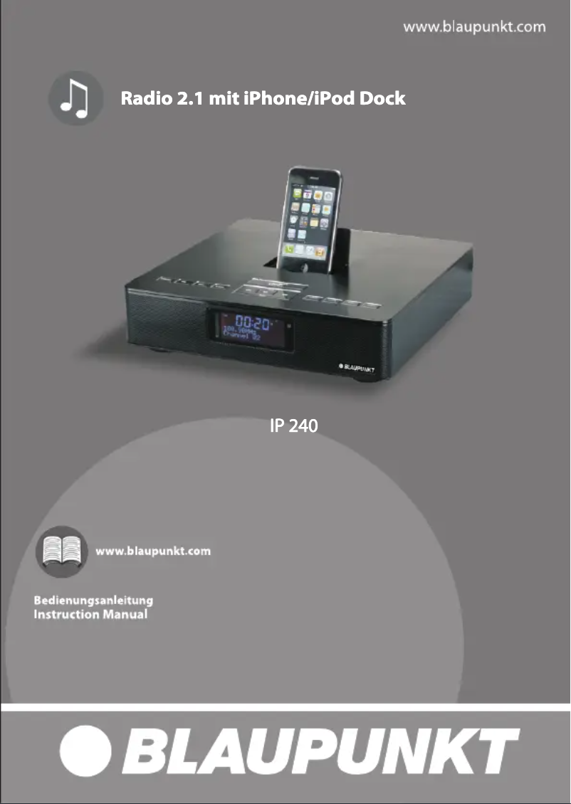 Page 1 de la notice Manuel utilisateur Blaupunkt IP 240 BK