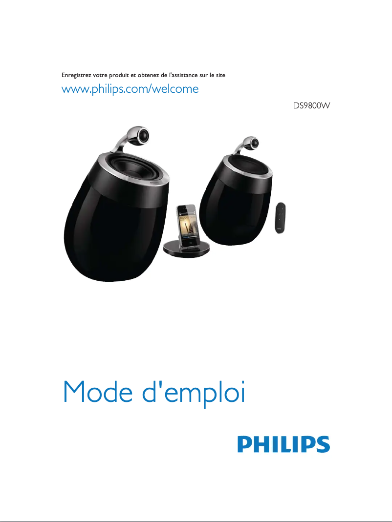 Page 1 de la notice Manuel utilisateur Philips Fidelio SoundSphere DS9800W