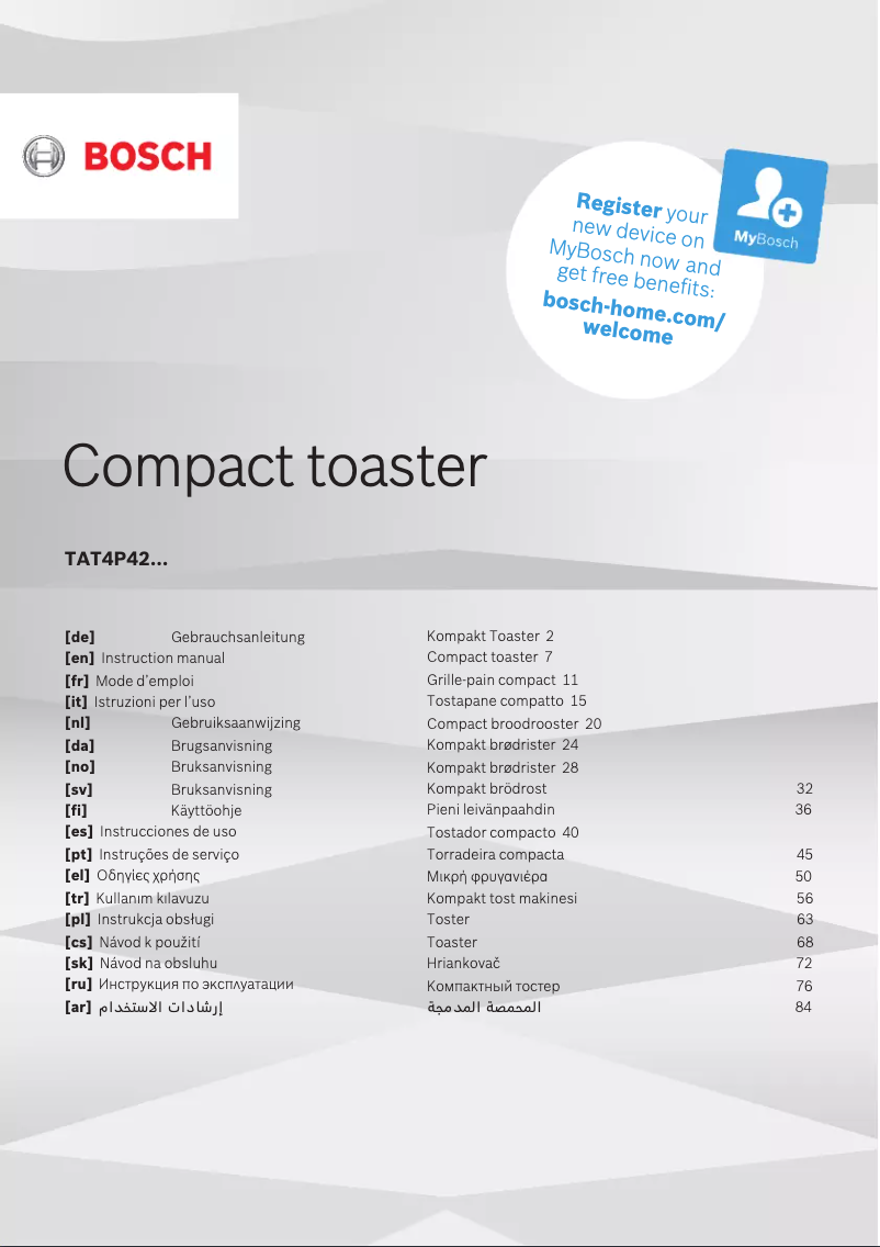 Image de la première page du manuel de l'appareil TAT4P427