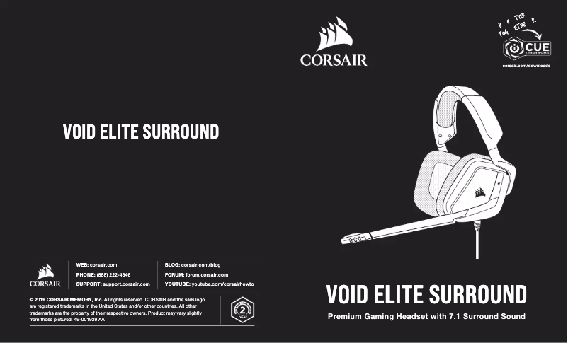 Image de la première page du manuel de l'appareil Void Elite Surround