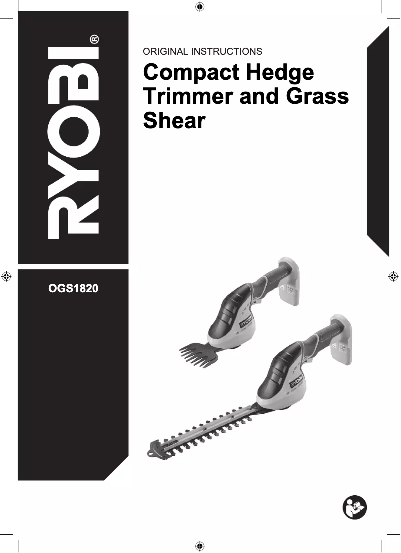 Page n°1 - Manuel utilisateur RYOBI ONE+ OGS1820