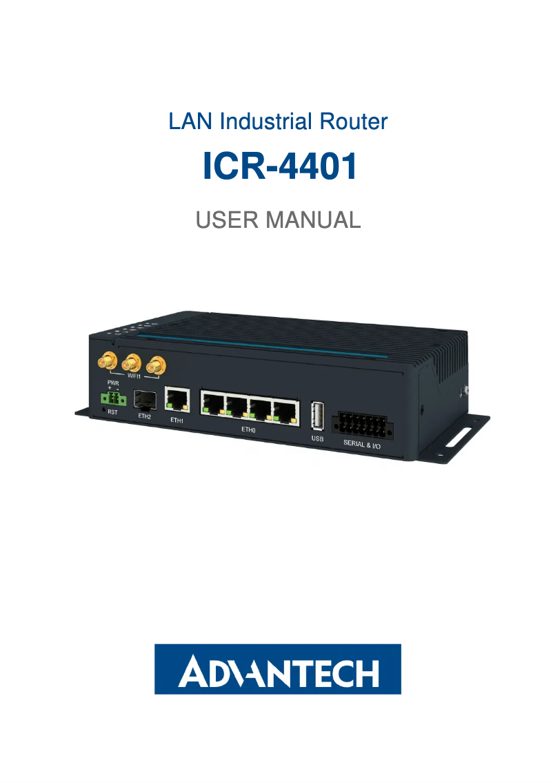 Page n°1 - Manuel utilisateur Advantech ICR-4401W
